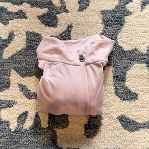 Light Pink quarter zip long sleeve horse riding shirt athletic